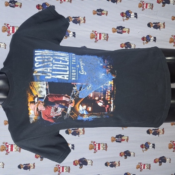2014 Jason Aldean Night Train to Georgia black graphic country music tour shirt - Picture 2 of 7